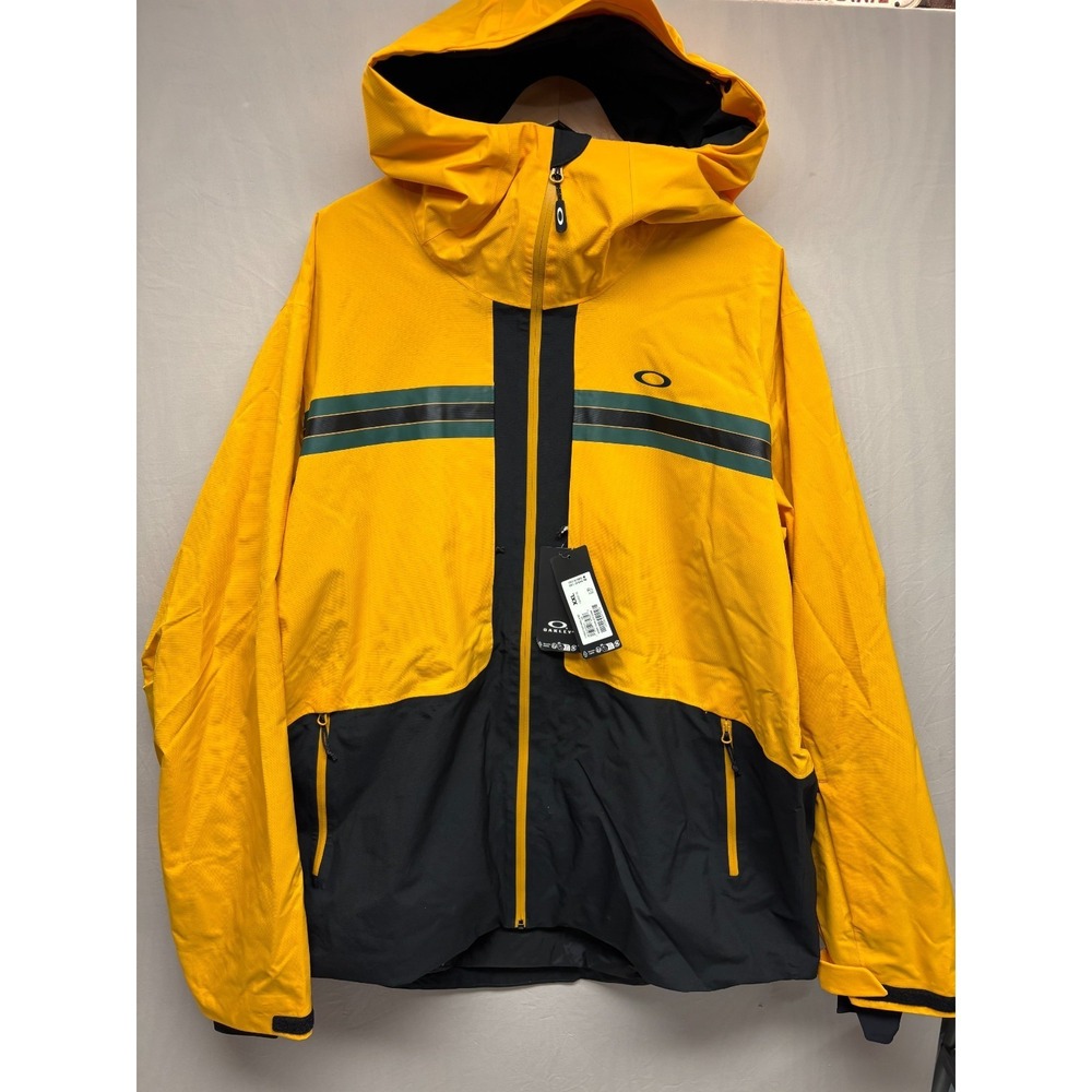 Oakley‎ TC Reduct Earth Shell Jacket Men's Amber Yellow Hunter Green 2XL NWT XXL
